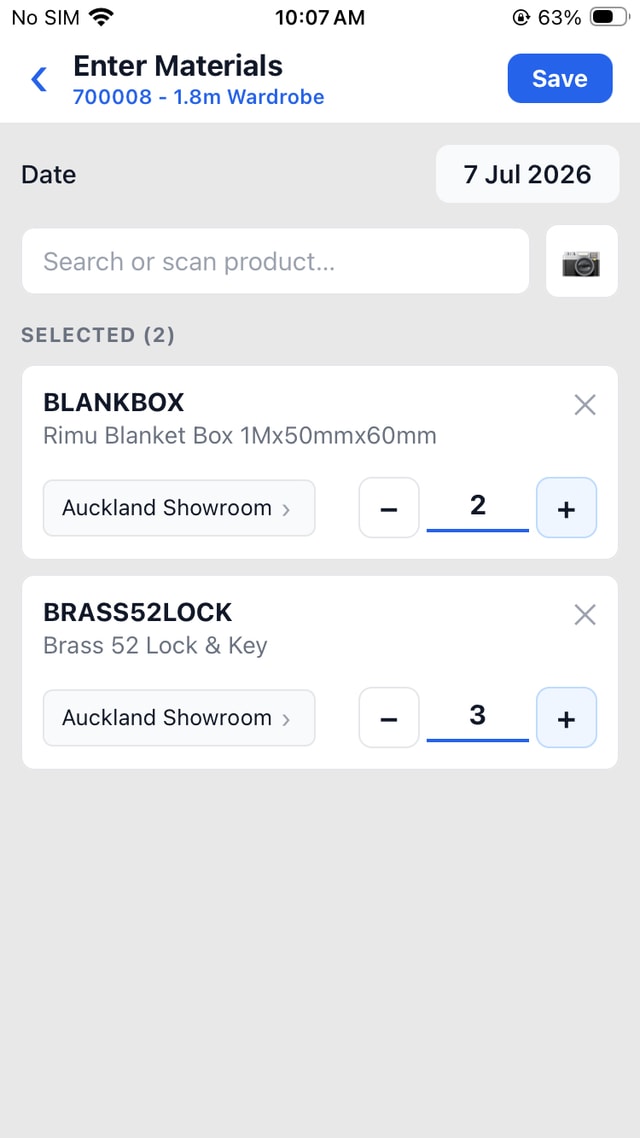JobTrack app screenshot