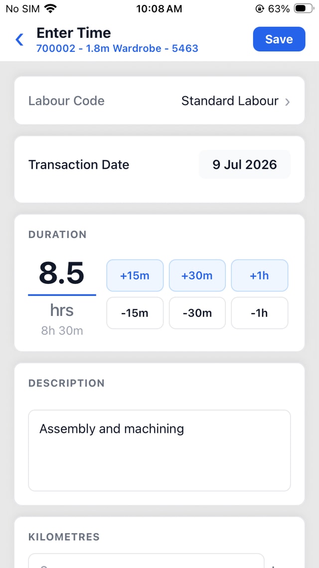 JobTrack app screenshot